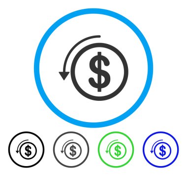 Yuvarlak vektör simge iade