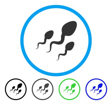 Sperm yuvarlak vektör simgesi