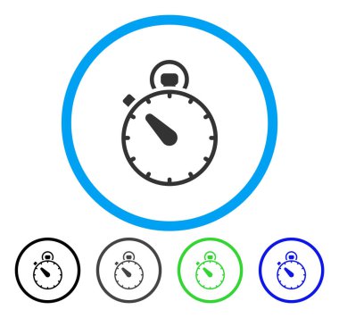 Kronometre yuvarlak vektör simgesi