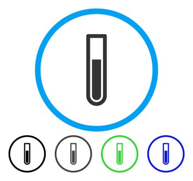 Test tüpü yuvarlak vektör simgesi