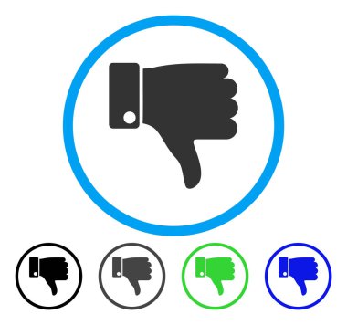 Yuvarlak vektör simgesi parmak