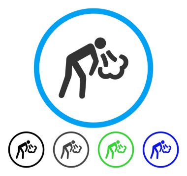 Yuvarlak vektör simge kusma