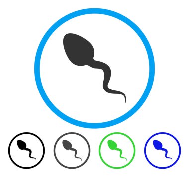 Zoosperm yuvarlak vektör simgesi
