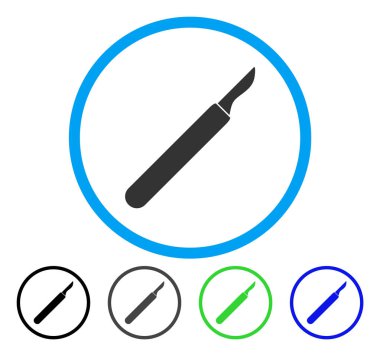 Neşter yuvarlak vektör simgesi