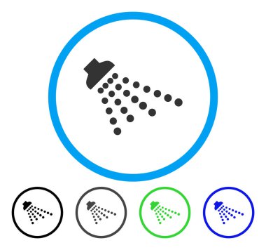 Duş yuvarlak vektör simgesi