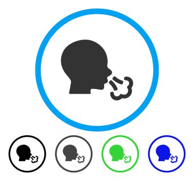 Yuvarlak vektör simge hapşırma