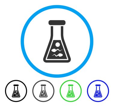 Sperm sıvı yuvarlak vektör simgesi