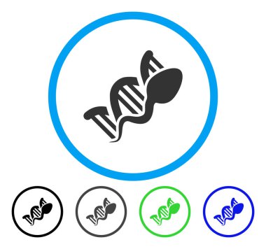 Sperm çoğaltma yuvarlak vektör simgesi
