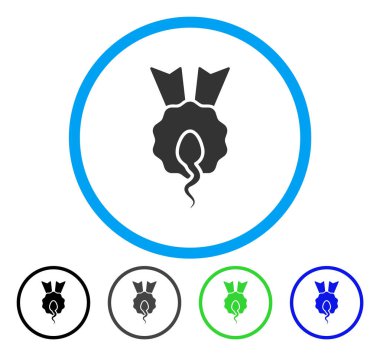 Sperm kazanan yuvarlak vektör simgesi