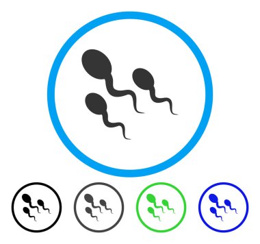 Sperm yuvarlak vektör simgesi