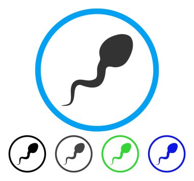 Spermatozoon yuvarlak vektör simgesi
