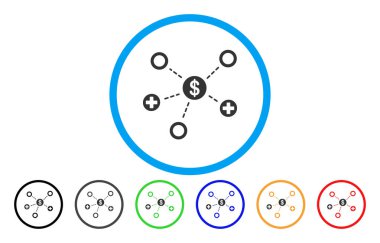 Mali tıbbi ilişkiler vektör simge yuvarlak