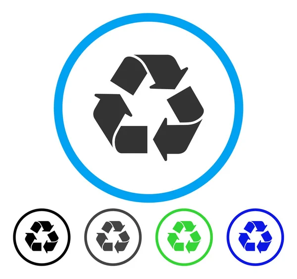 Gerundetes Vektorsymbol recyceln — Stockvektor