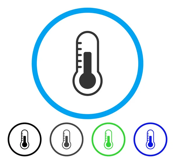 Ícone vetor arredondado temperatura —  Vetores de Stock