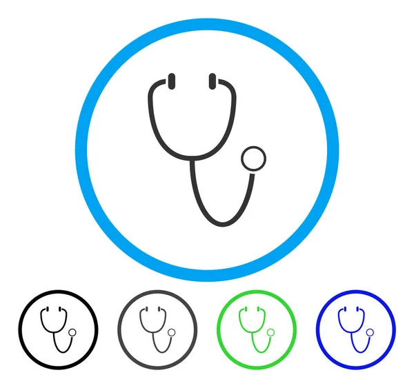 Stethoscope Rounded Vector Icon — Stock Vector