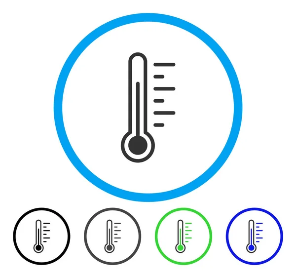 温度水平圆形的矢量图标 — 图库矢量图片