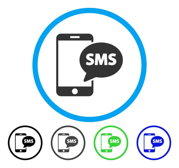 Telefone Sms Rounded Vector Icon — Vetor de Stock