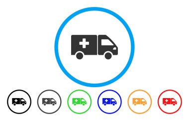 Uyuşturucu sevkiyatı yuvarlak vektör simgesi