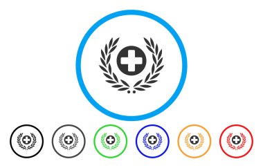 Sağlık Embleme yuvarlak vektör simgesi