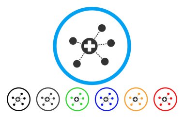 Sağlık Linkler yuvarlak vektör simgesi