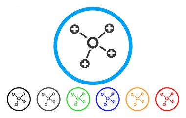 Sağlık Linkler yuvarlak vektör simgesi