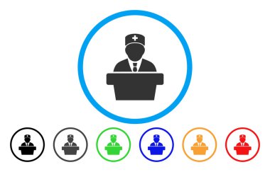 Sağlık resmi yuvarlak vektör simgesi