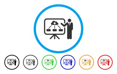 Sağlık sistemi rapor vektör simge yuvarlak