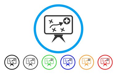 Sağlık stratejisi yuvarlak vektör simgesi