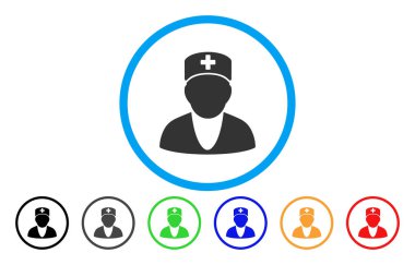 Doktor yuvarlak vektör simgesi