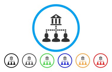 Tıbbi banka müşterilerine vektör simge yuvarlak