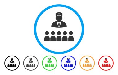 Tıbbi sınıf yuvarlak vektör simgesi