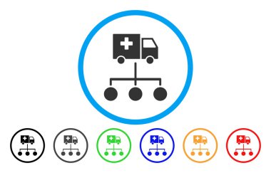 Tıbbi teslim Linkler yuvarlak vektör simgesi