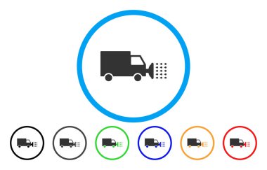 Sokak araba yuvarlak vektör simge yıkama