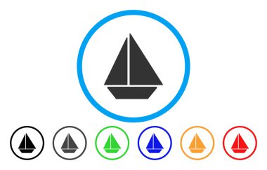 Yat yuvarlak vektör simgesi