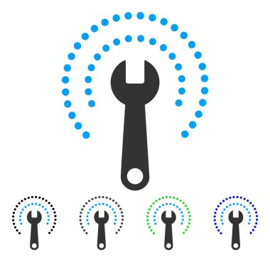 Hizmet araçları anahtar düz simgesine