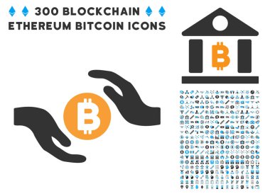 Bitcoin eller simgesiyle düz