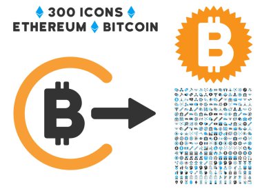 Küçük resim ile Bitcoin Fişleri Paraya Çevirme düz simgesi