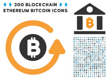 Bitcoin ters ibraz düz simgesi koleksiyonu ile