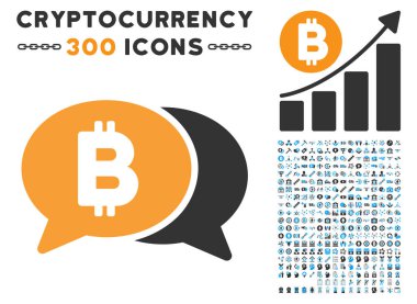 Bitcoin sohbet düz simgesiyle