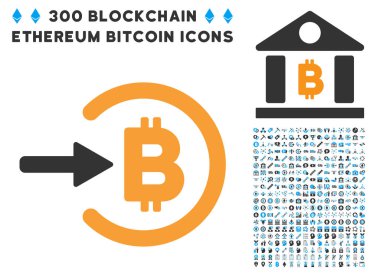 Bitcoin gelir düz simgesiyle