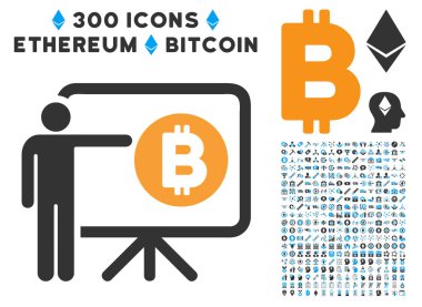 Bitcoin ders kurulu düz simgesiyle