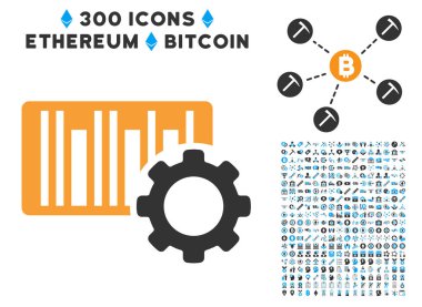 Barkod ayarları düz simge seti ile