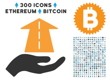 Küçük resim ile gelecek bakım el düz simgesi