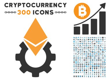 Ethereum araçlar dişli düz simgesi ile