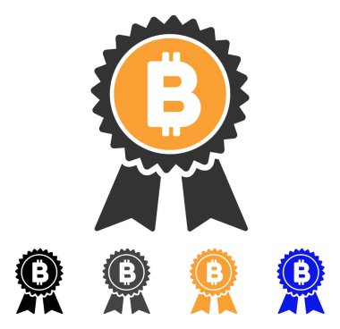 Bitcoin Ödülü mühür vektör simgesi