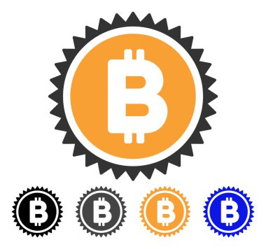 Bitcoin madalya sikke vektör simgesi