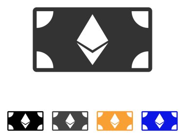 Ethereum banknot vektör simgesi
