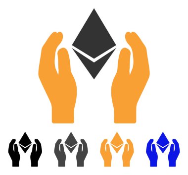 Ethereum eller simge vektör