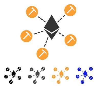Ethereum araştırma havuzu vektör simgesi