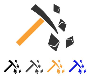 Ethereum madencilik çekiç vektör simgesi